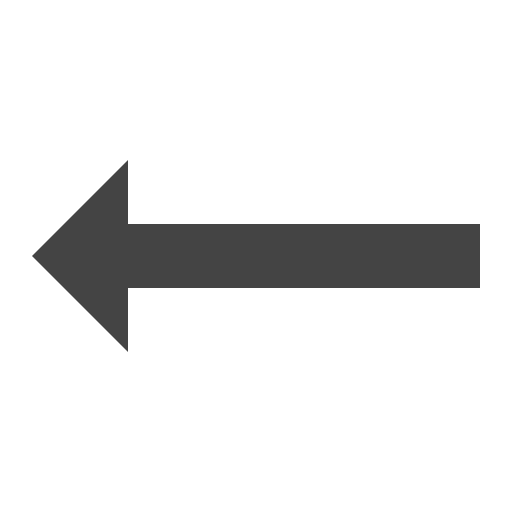 Long left arrow previous directional orientation icon