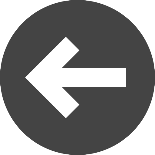Left arrow circle orientation directional icon