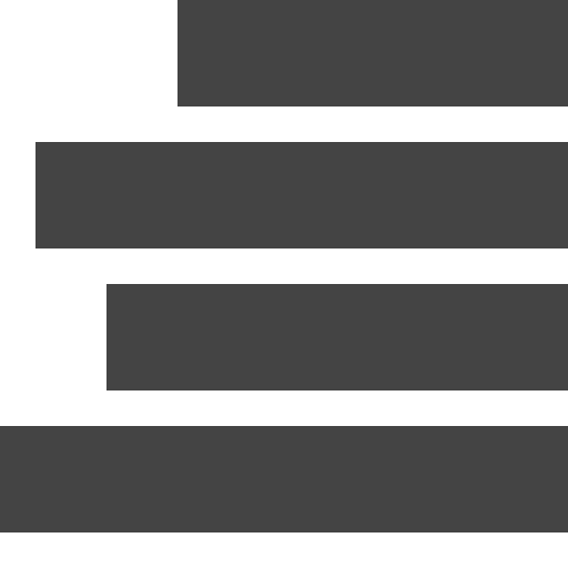 Right alignment interface text format text lines icon