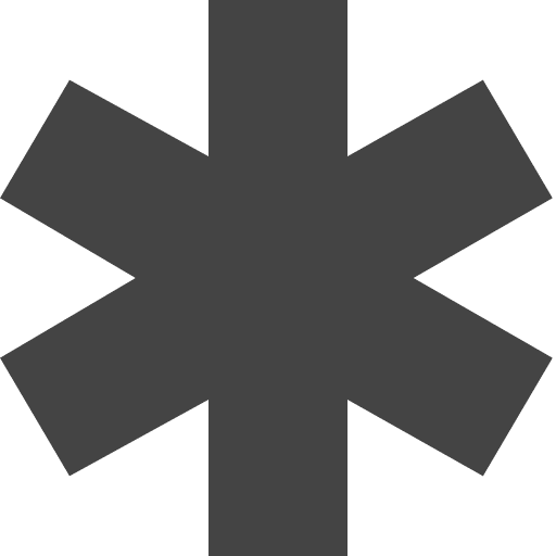 Asterisk symbol required password icon