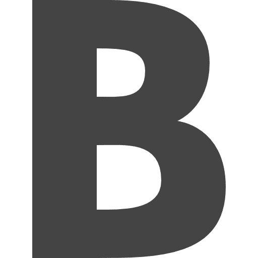 Bold typographical alphabet letter icon