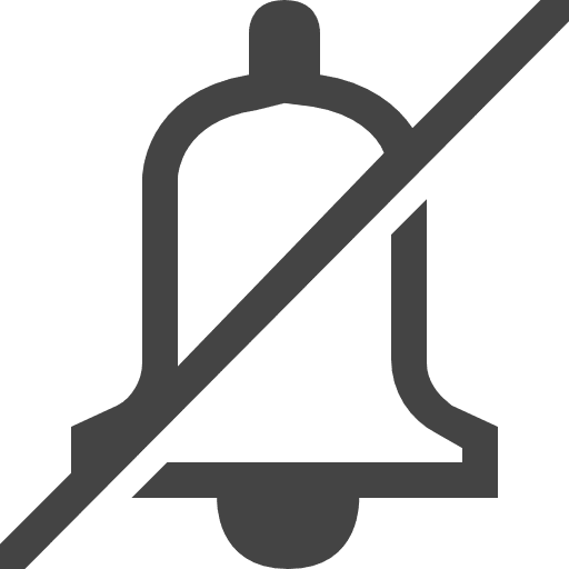 Bell slash percussion instrument music disabled icon