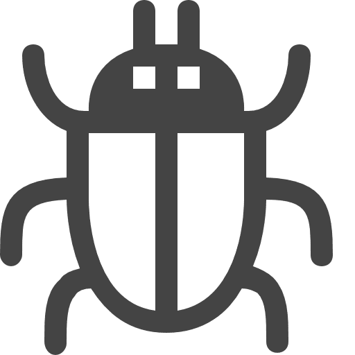 Bug animals parasitic cockroach icon