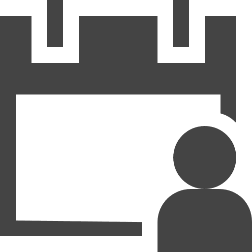 Calendar and user time month schedule icon