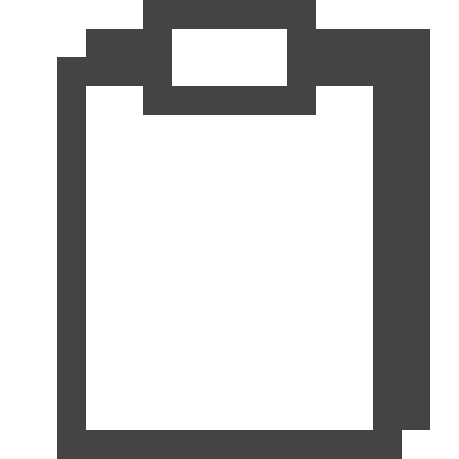 Clipboard interface cross office material icon