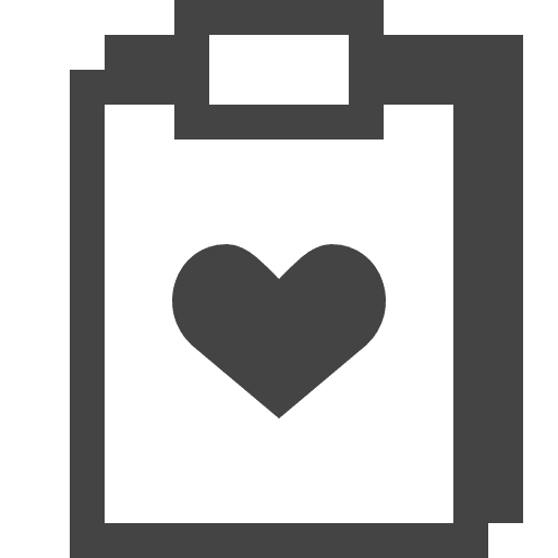 Clipboard heart office material school material heart icon