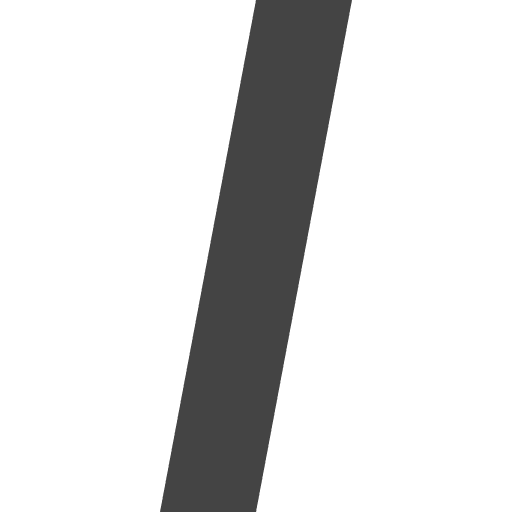 Italic typography shapes font icon