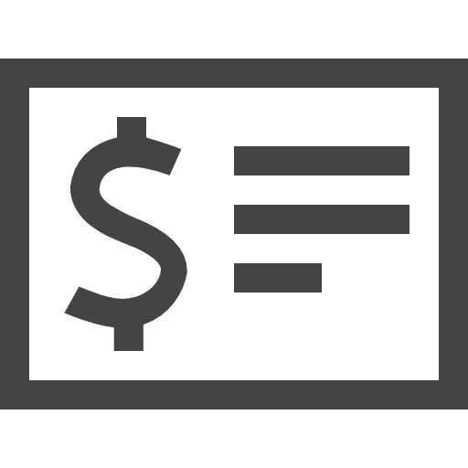 Invoice payment business dollar symbol icon