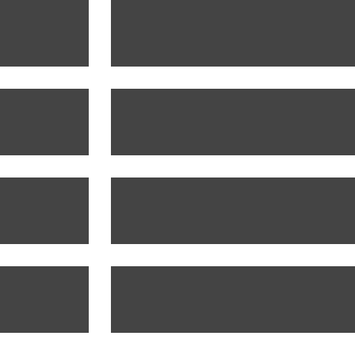 List interface bars squares icon
