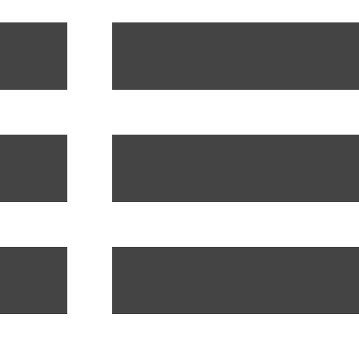 List listing interface menu icon