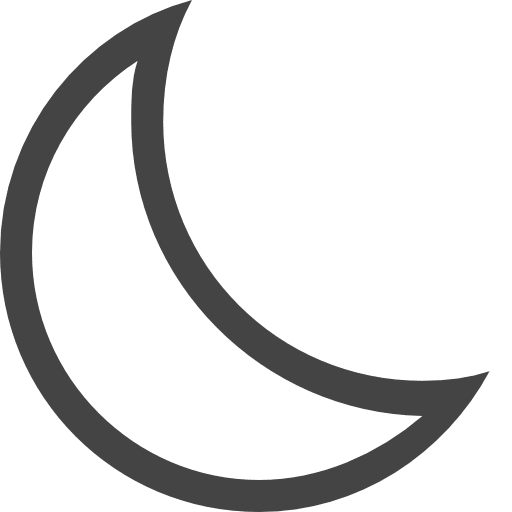 Crescent moon moon phase night half moon icon