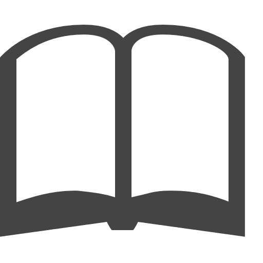 Open book studying reader library icon