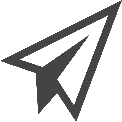 Paper plane direct art message icon