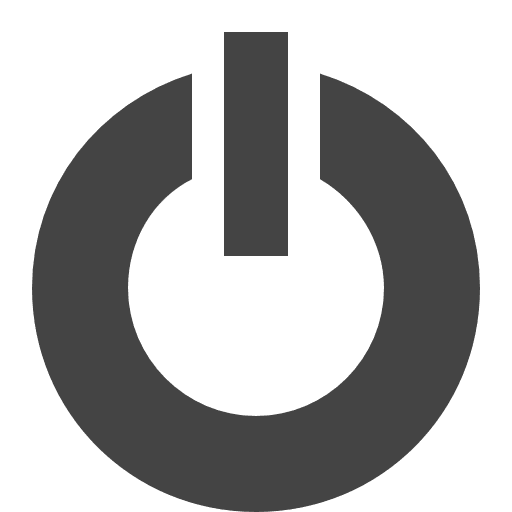 Power button on button shutdown shapes icon