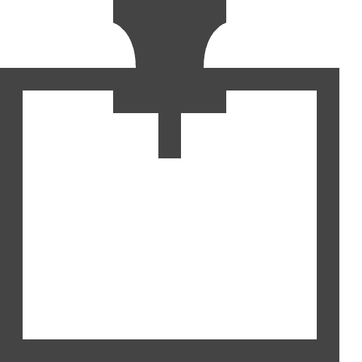 Pin post push pin square tool icon