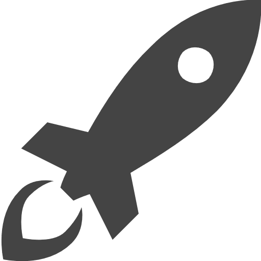Rocket space ship transport rocket launch icon