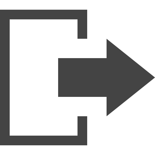 Sign out escape right arrow exit icon