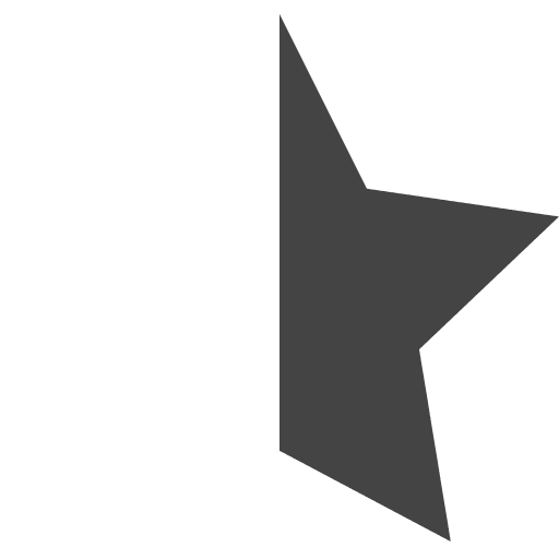 Right half star shape shapes vote icon