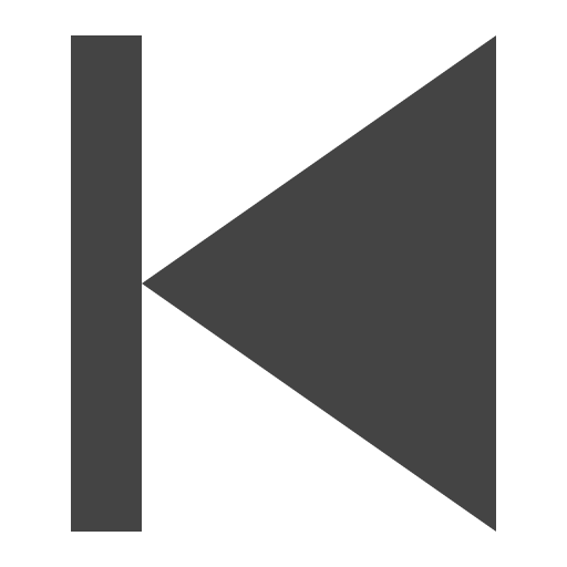 Previous track music player camera back arrow icon