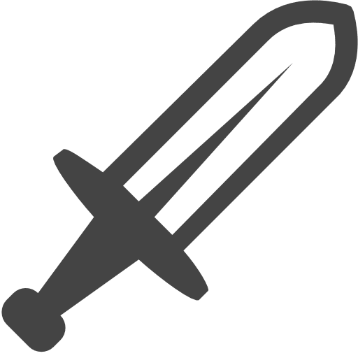 Sword dagger weapon knight icon