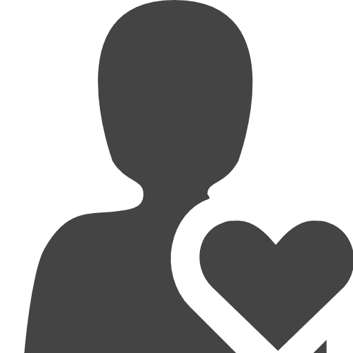 User and heart loving love heart icon