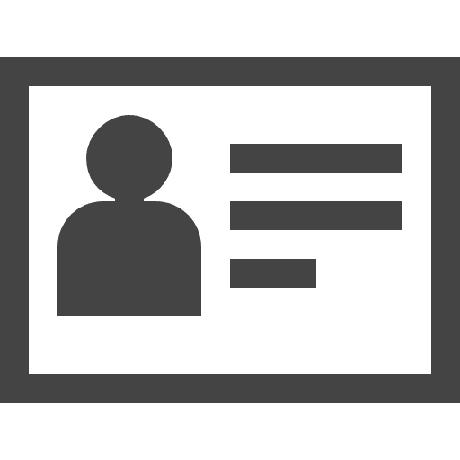 User card identification identity people icon