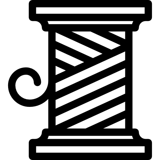 Spool of thread tools and utensils sew material icon