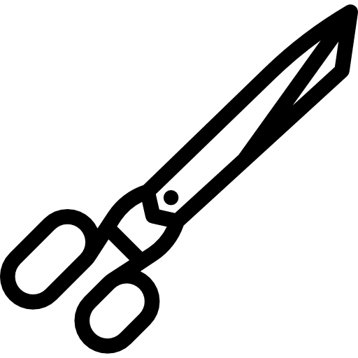 Scissors fashion designer cutting scissors icon