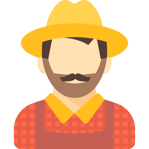 Farmer man person profession icon