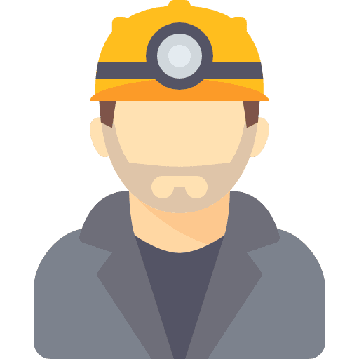 Miner occupation profession man icon