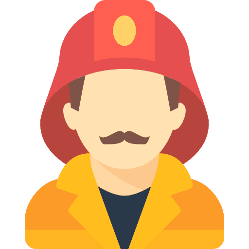 Firefighter avatar profession occupation icon