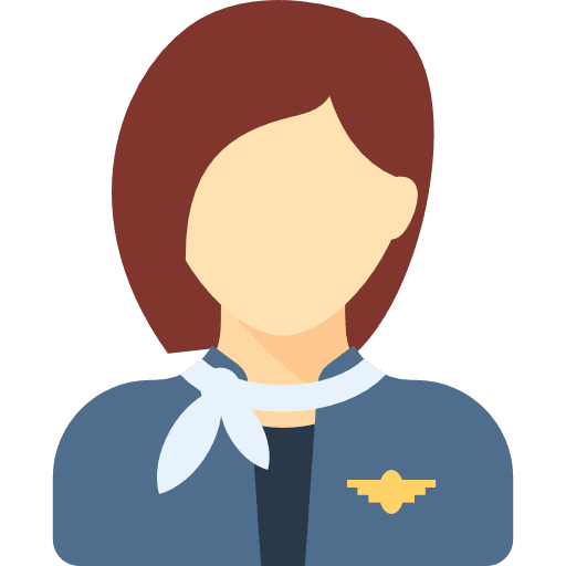 Stewardess profession job woman icon
