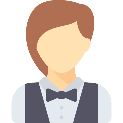 Croupier job casino woman icon