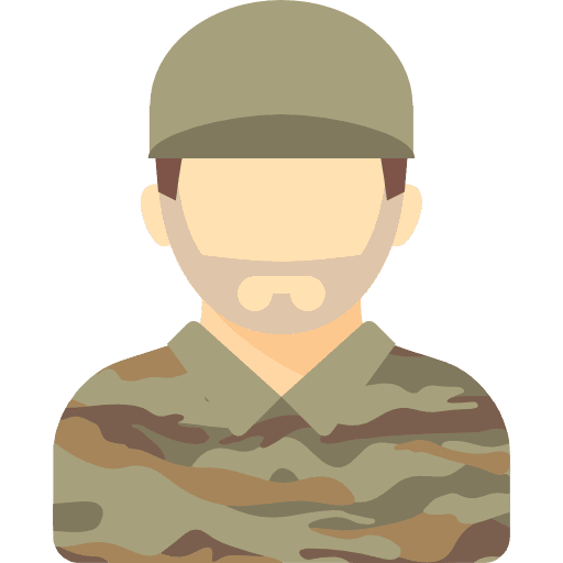 Soldier occupation army profession icon