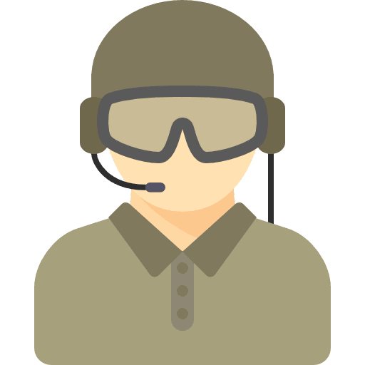 Soldier people job man icon
