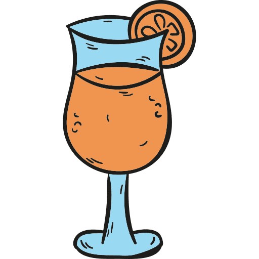 Cocktail food drink glasses icon