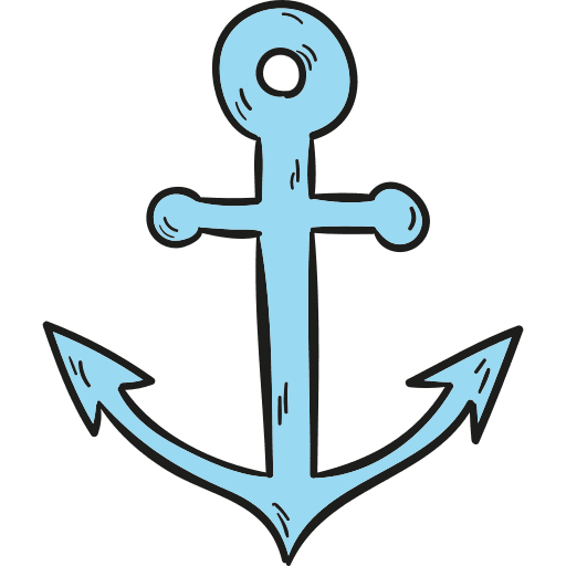 Anchor marine anchor sail icon