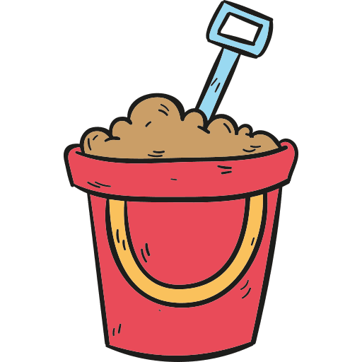 Beach leisure summertime shovel icon