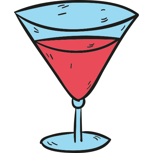 Cocktail food cocktails glasses icon