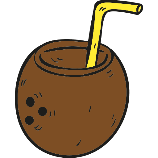 Cocktail drinking alcohol straw icon