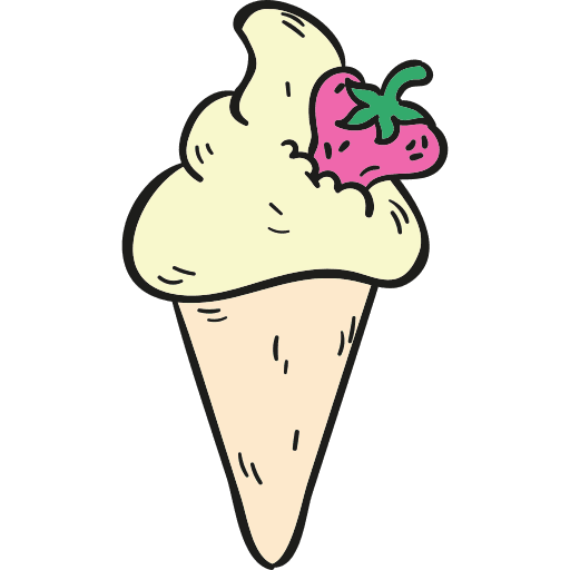Ice cream summer dessert food icon