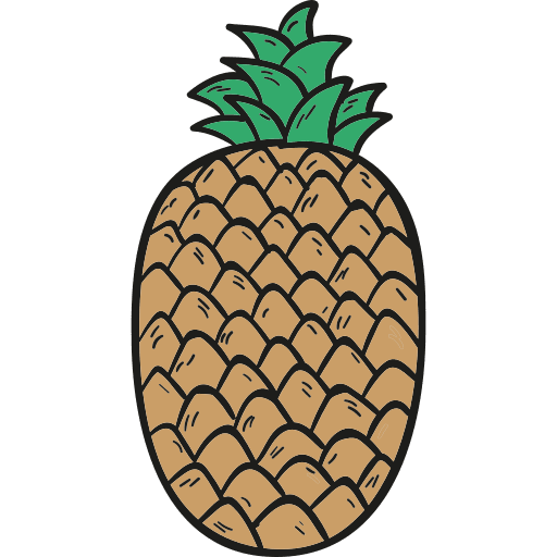 Pineapple natural organic food and restaurant icon