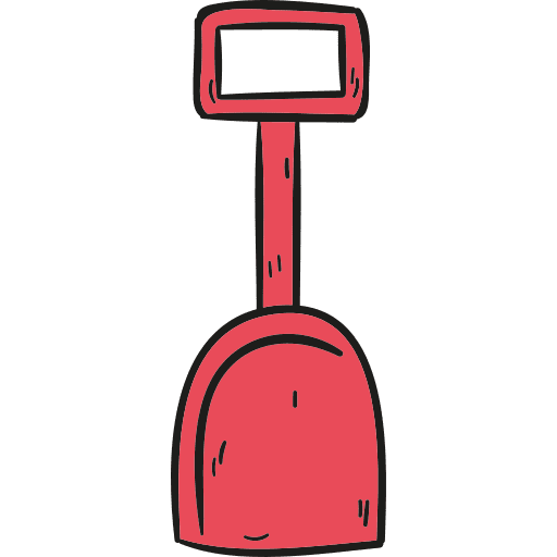 Shovel construction gardening tools and utensils icon