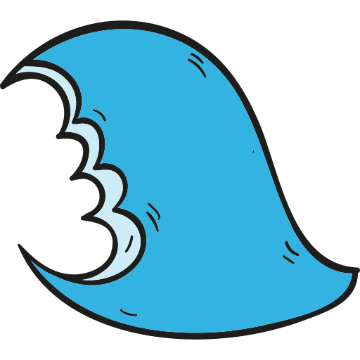 Wave waves sea water lake icon