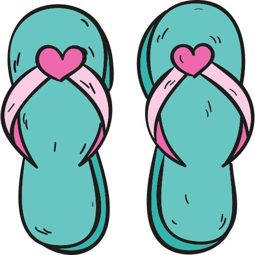 Flip flops summertime flip flops footwear icon