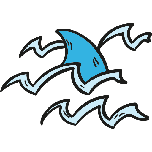 Shark aquarium aquatic sea life icon