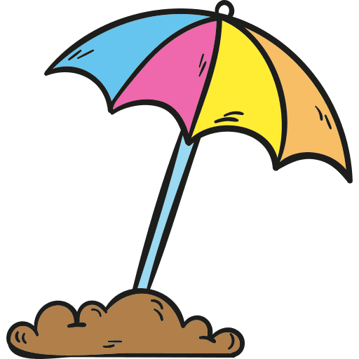 Sun umbrella beach other vacations icon