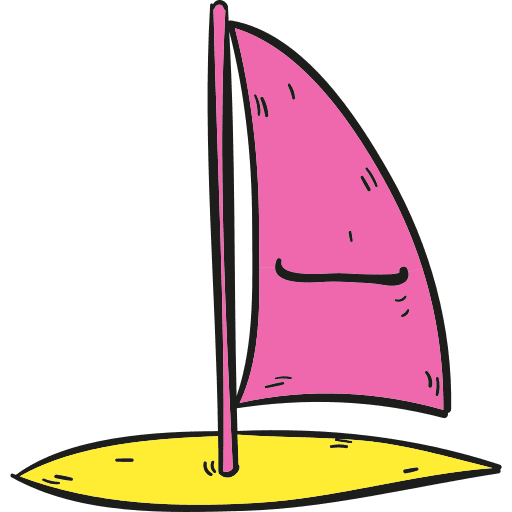 Windsurf sports and competition summer wind icon