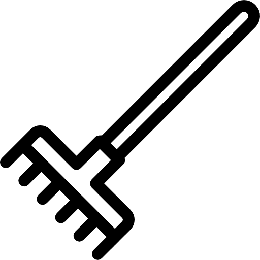 Rake rake gardening tools and utensils icon