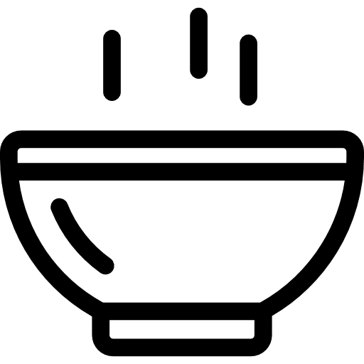 Soup hot drink food bowls icon